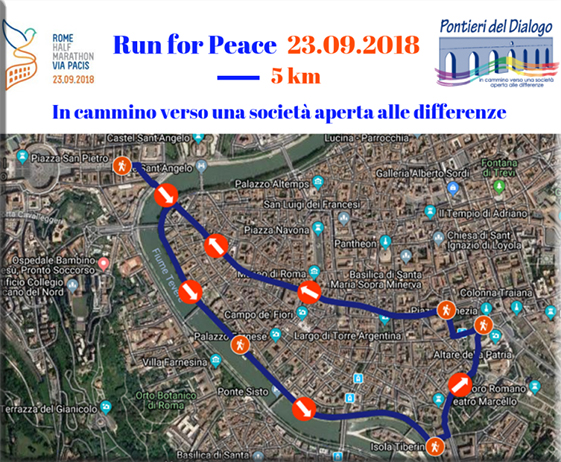 Run For Peace a Roma il 23 Settembre